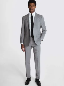 MOSS Light Grey Marl Tailored Performance Suit Jacket