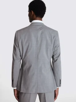MOSS Light Grey Marl Tailored Performance Suit Jacket