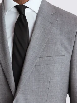 MOSS Light Grey Marl Tailored Performance Suit Jacket