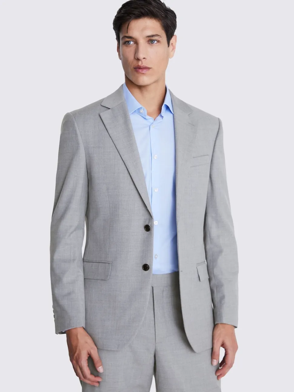 MOSS Light Grey Regular Fit Stretch Suit Jacket