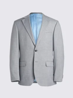MOSS Light Grey Regular Fit Stretch Suit Jacket