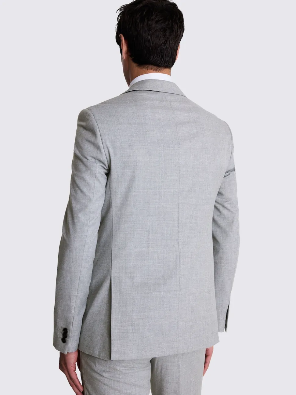MOSS Light Grey Slim Regular Fit Stretch Suit Jacket
