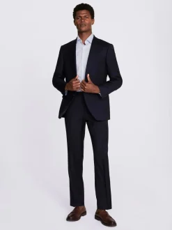 MOSS Navy Regular Twill Suit Jacket