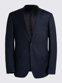 MOSS Navy Regular Twill Suit Jacket