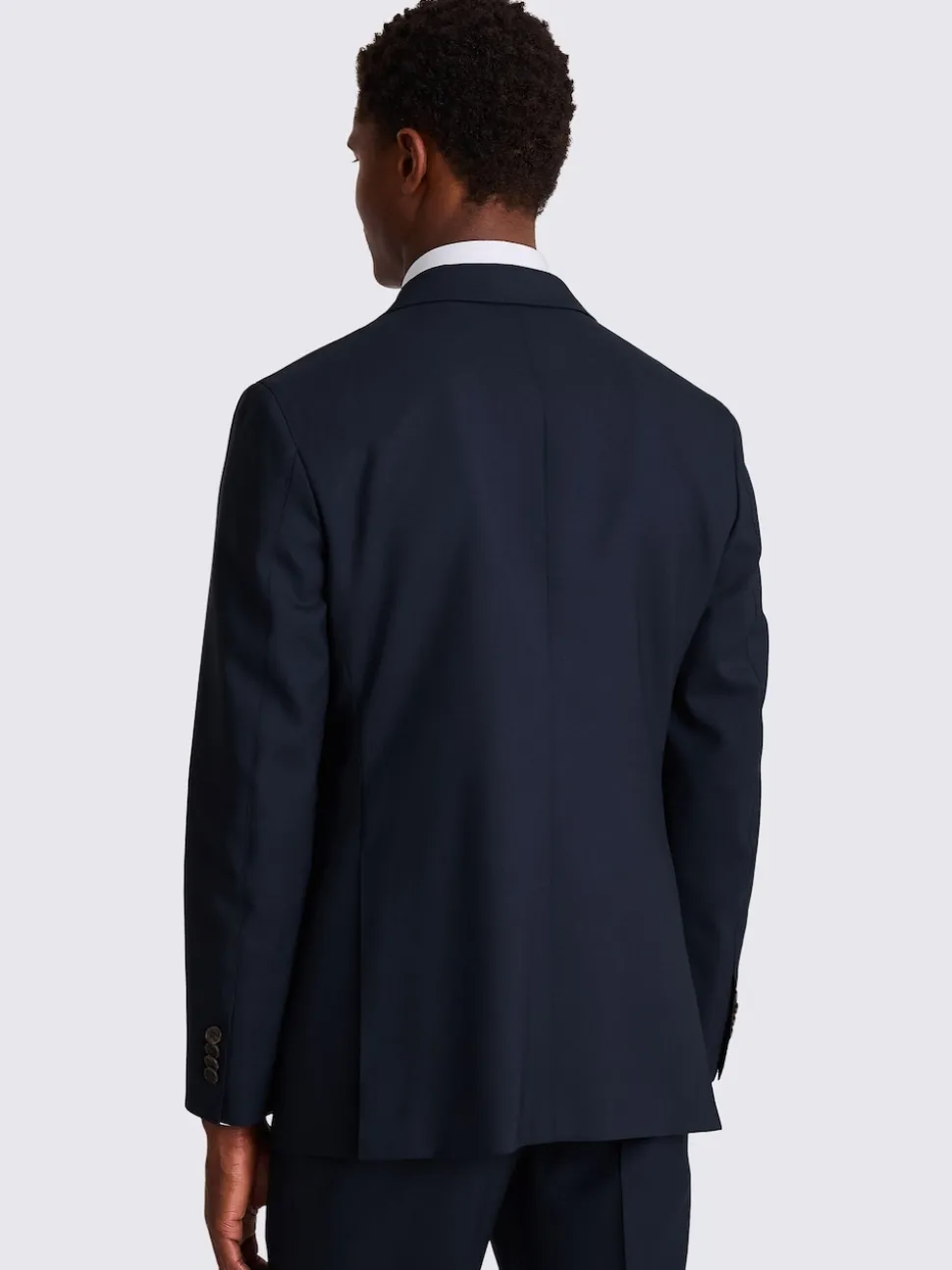 Moss Navy Tailored Double Breasted Italian Suit Jacket