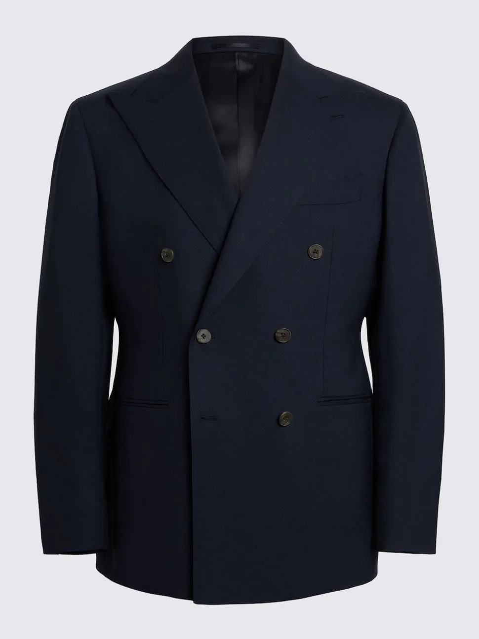 Moss Navy Tailored Double Breasted Italian Suit Jacket