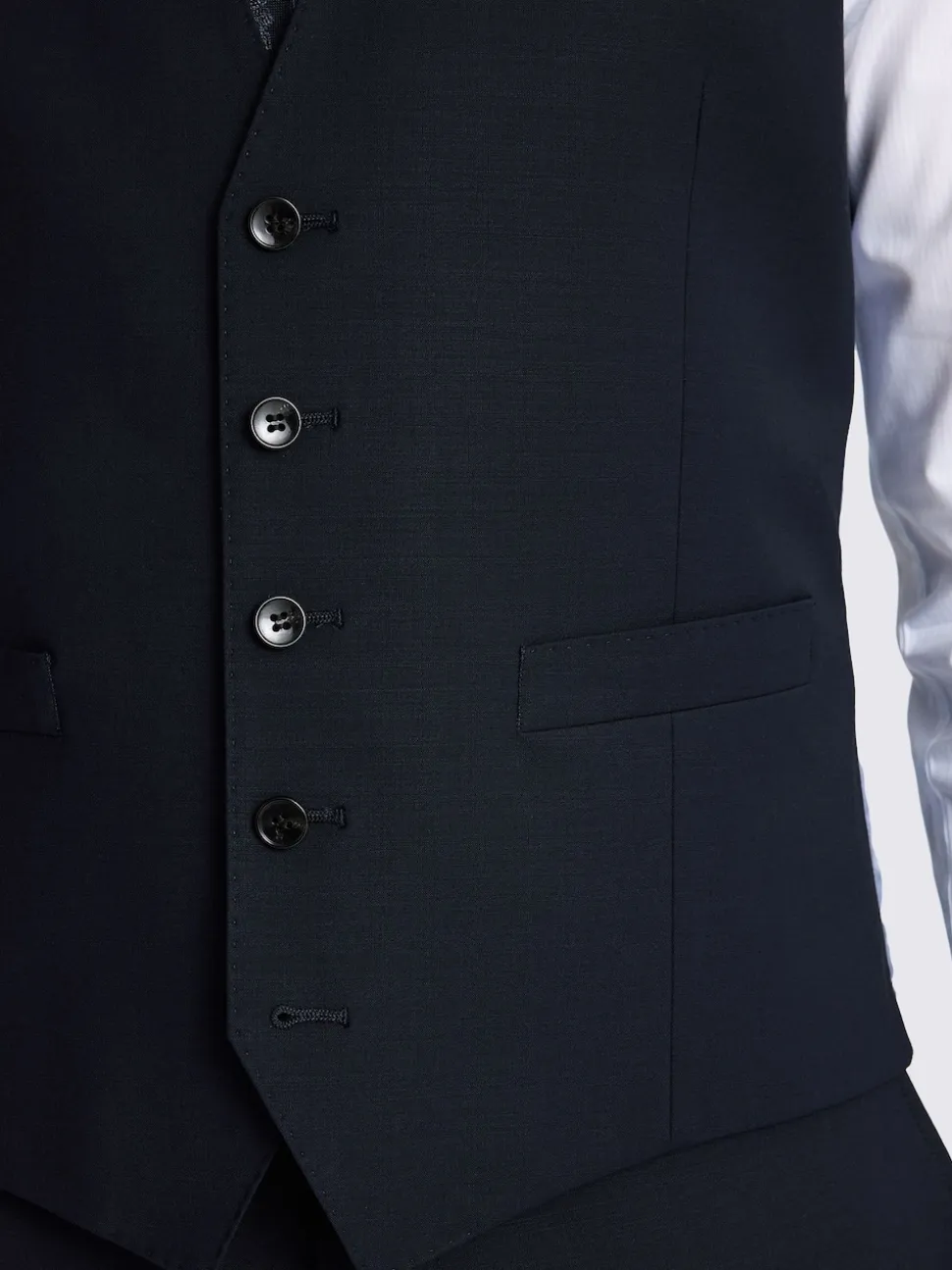 MOSS Navy Tailored Performance Suit Waistcoat
