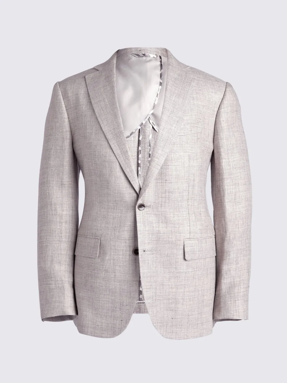 MOSS Oatmeal Tailored Fit Linen Suit Jacket