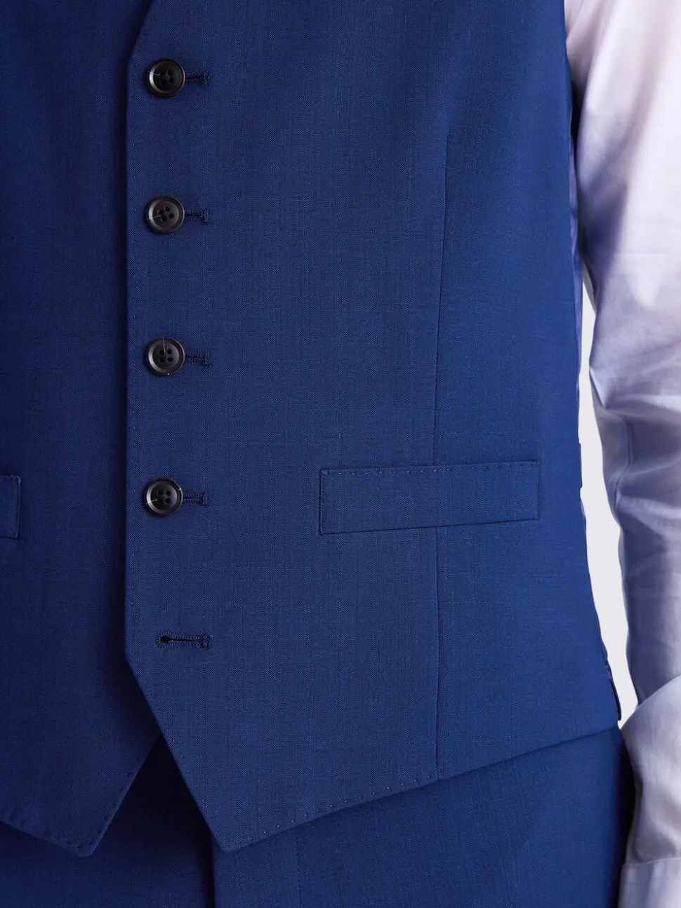 MOSS Royal Blue Tailored Fit Suit Waistcoat