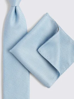 MOSS Sky Textured Tie