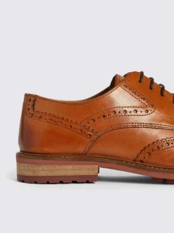 MOSS Tan Bray Lightweight Brogue Shoes