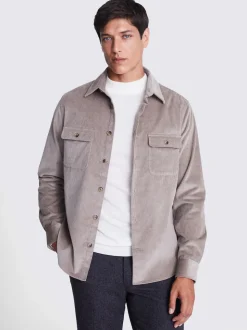 MOSS Taupe Corduroy Overshirt