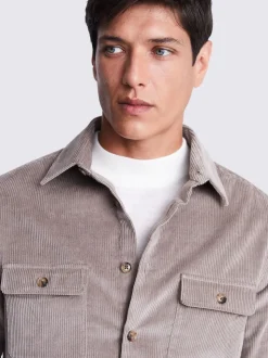 MOSS Taupe Corduroy Overshirt