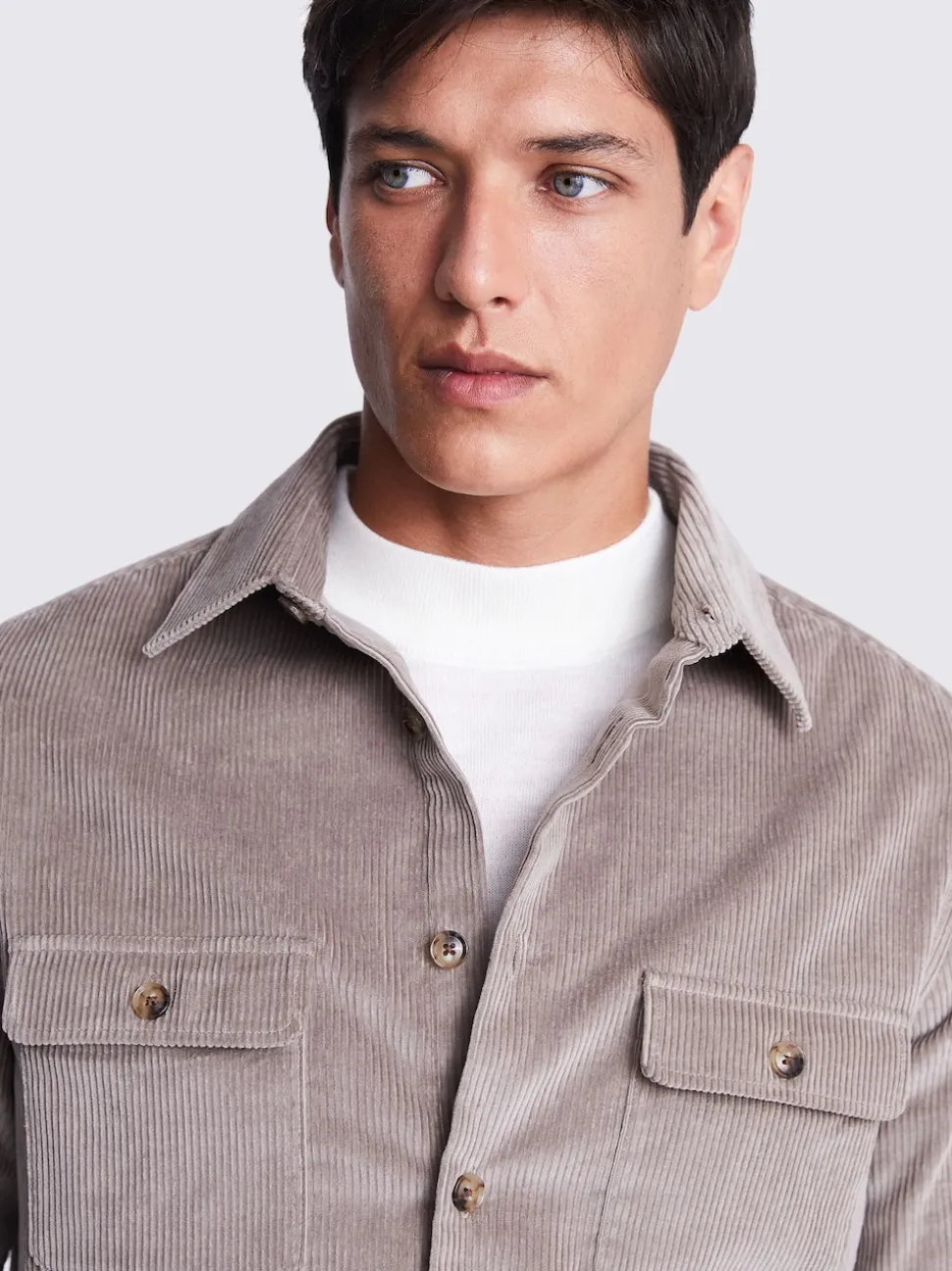 MOSS Taupe Corduroy Overshirt