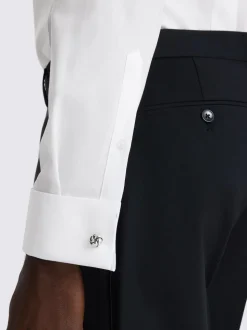 MOSS White Slim Marcella Bib Dress Shirt
