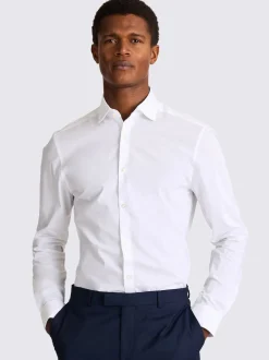 MOSS White Slim Stretch Shirt