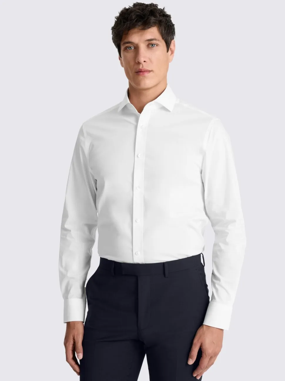 MOSS White Tailored Stretch Shirt