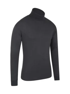 Mountain Warehouse Black Mens Meribel 100% Cotton Thermal Multipack Top