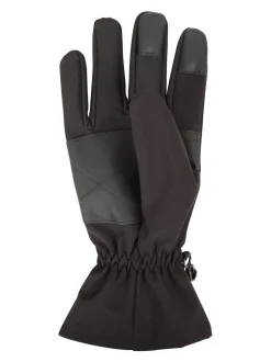 Mountain Warehouse Black Water Repellent Wind Resistant Mens Gloves