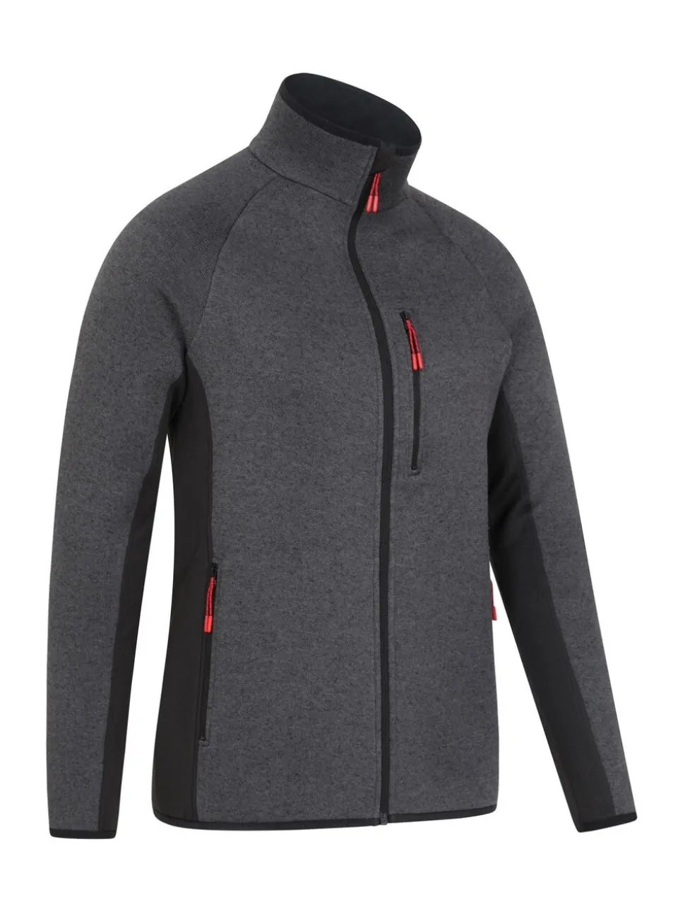 Mountain Warehouse Black Mens Treston Full-Zip Fleece Jacket