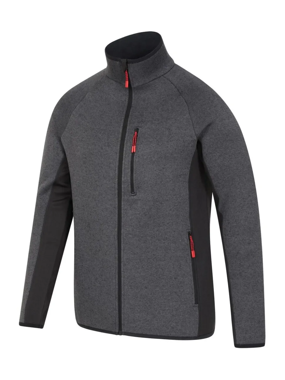 Mountain Warehouse Black Mens Treston Full-Zip Fleece Jacket