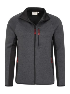 Mountain Warehouse Black Mens Treston Full-Zip Fleece Jacket