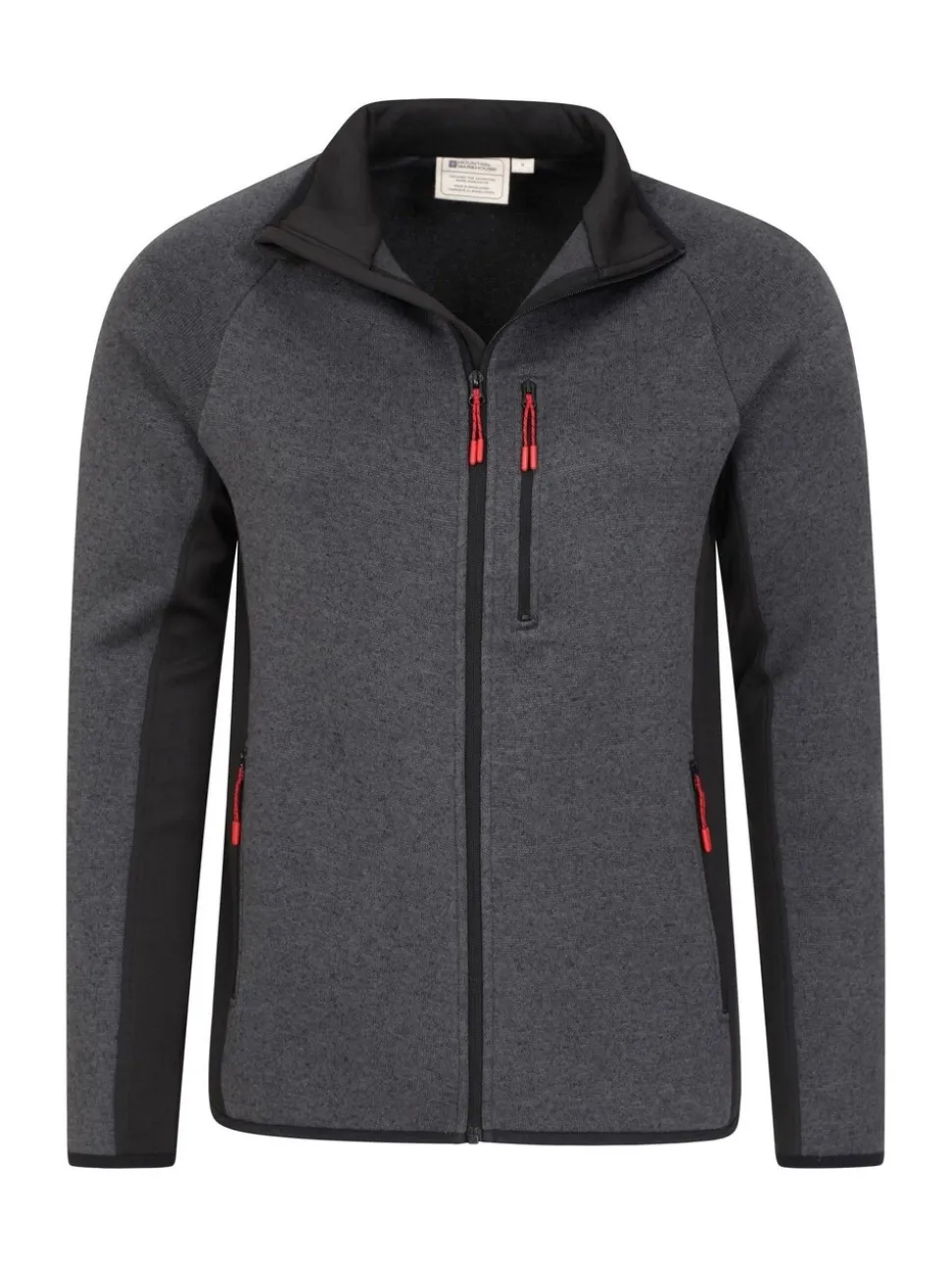 Mountain Warehouse Black Mens Treston Full-Zip Fleece Jacket