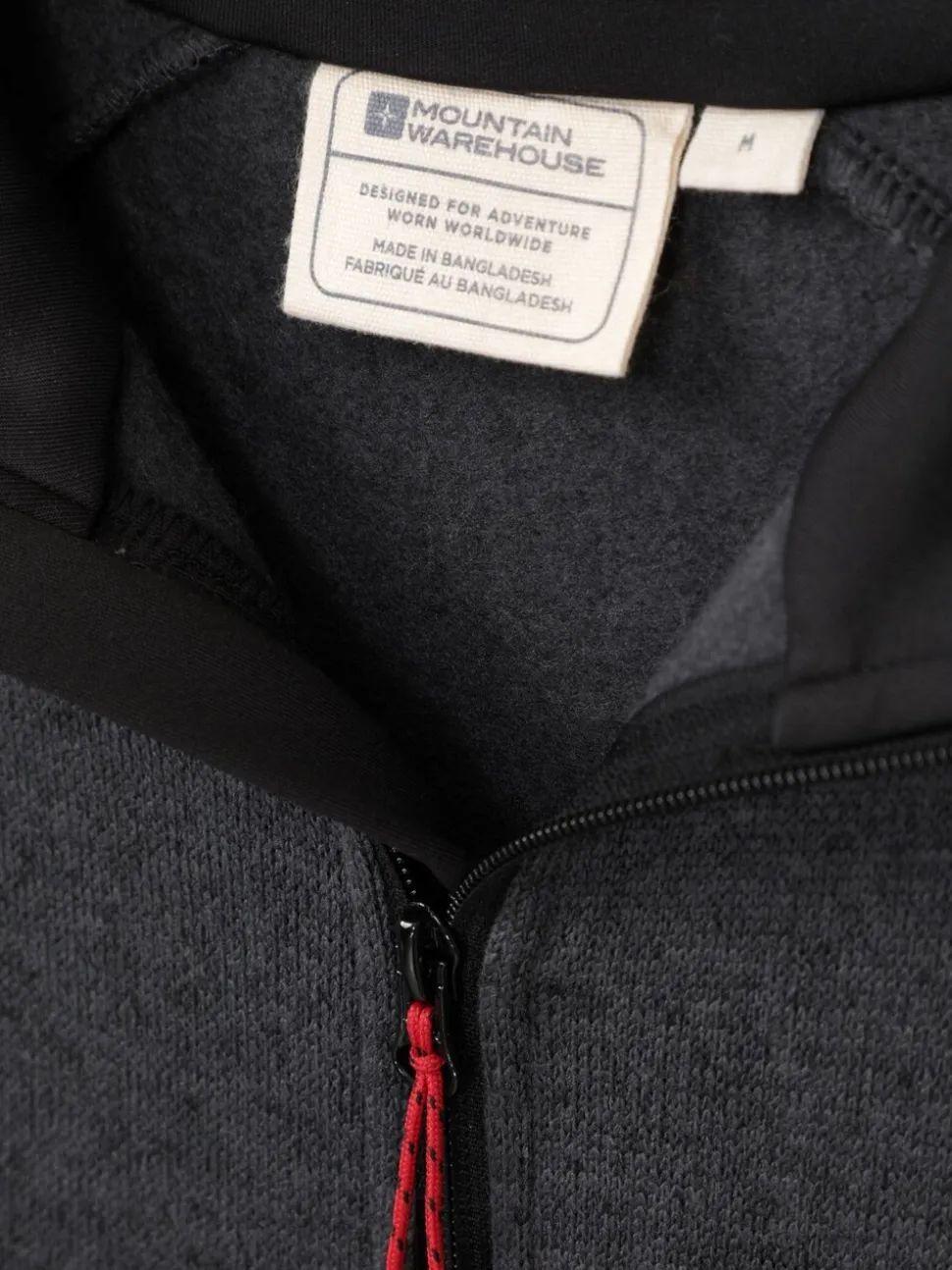 Mountain Warehouse Black Mens Treston Full-Zip Fleece Jacket