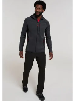 Mountain Warehouse Black Treston Mens Hooded Fleece