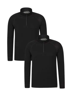 Mountain Warehouse Black Merino Multipack Thermal Top