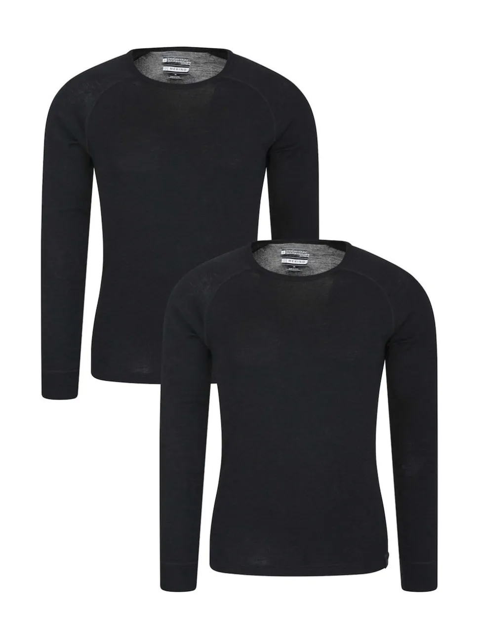 Mountain Warehouse Black Merino Thermal Tops 2 Pack