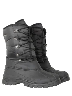 Mountain Warehouse Black Mens Plough Snow Walking Boots