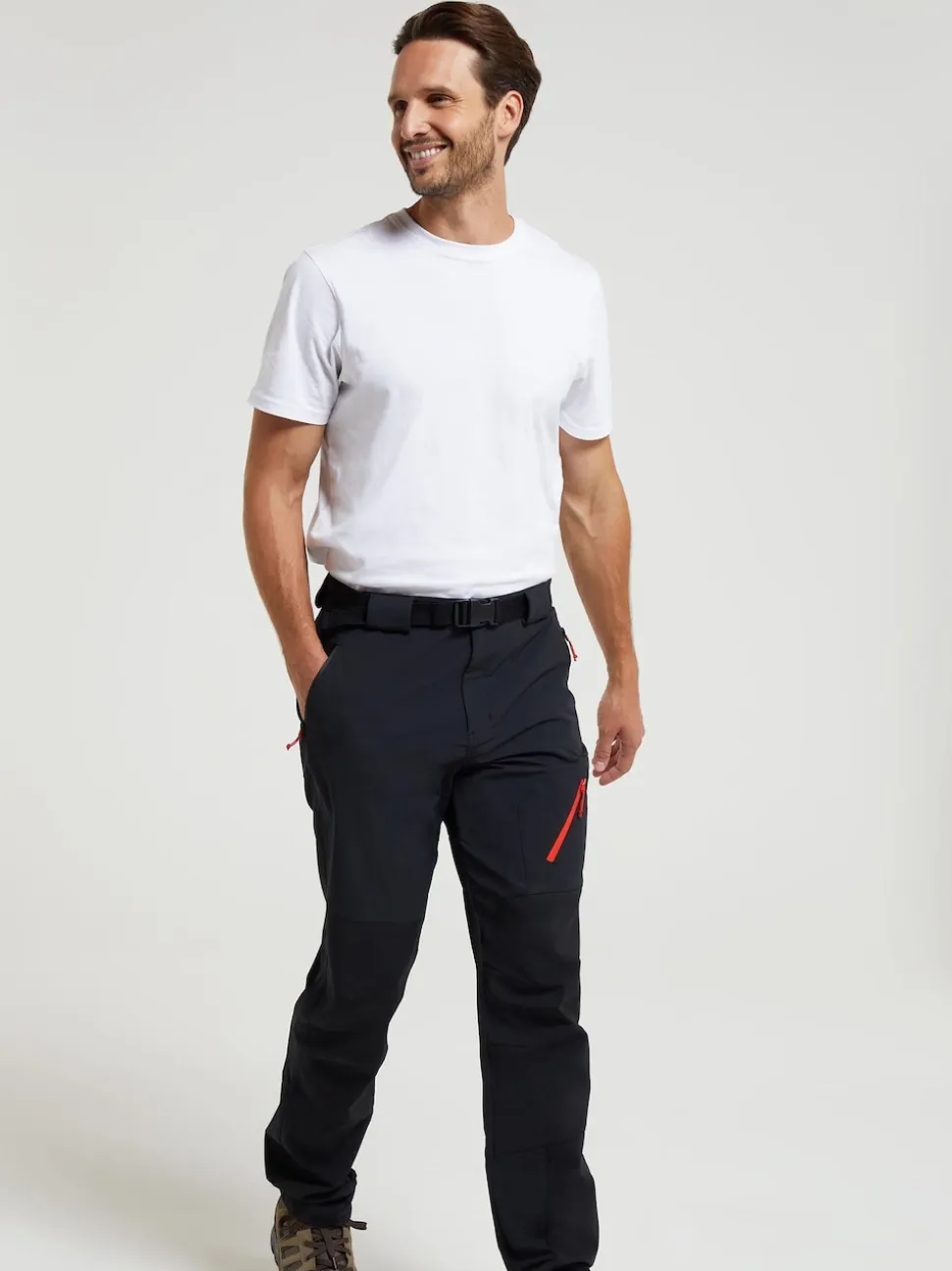 Mountain Warehouse Black Mens Forest Water Resistant Trekking Trousers