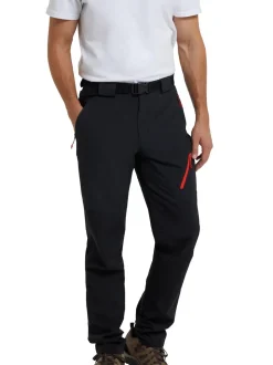 Mountain Warehouse Black Mens Forest Water Resistant Trekking Trousers