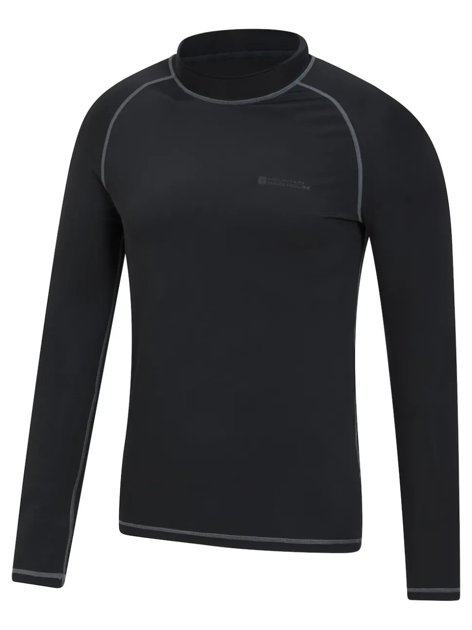 Mountain Warehouse Black Mens Long Sleeve Rash Vest