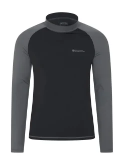 Mountain Warehouse Black Mens Long Sleeve Rash Vest