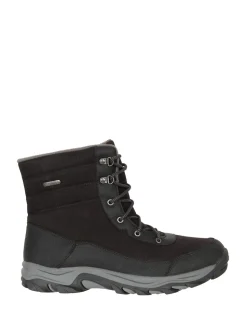 Mountain Warehouse Black Fleece Lined Snow Mens Boots