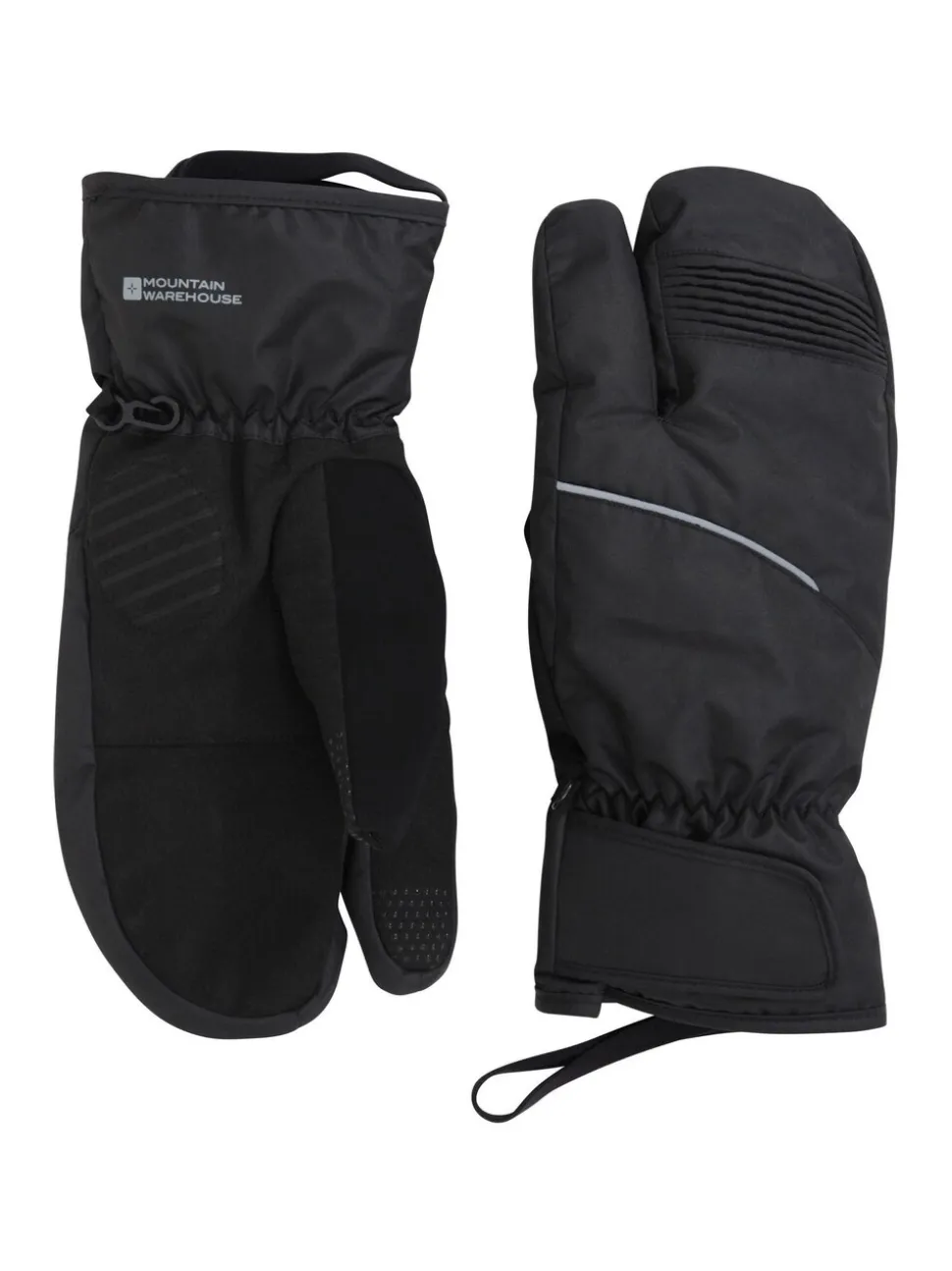 Mountain Warehouse Black Lobster Waterproof Breathable Ski Gloves