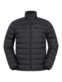Mountain Warehouse Black Mens Vista Water Resistant Padded Jacket