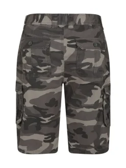 Mountain Warehouse Black Mens Camo 100% Cotton Lightweight Cargo Shorts