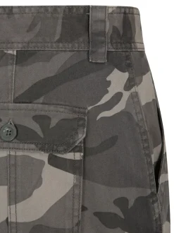 Mountain Warehouse Black Mens Camo 100% Cotton Lightweight Cargo Shorts