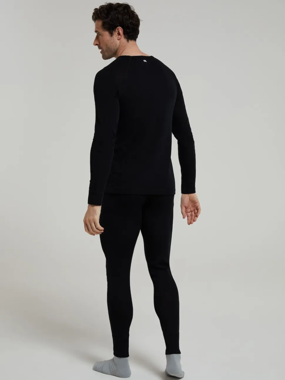 Mountain Warehouse Black Mens Merino II Thermal Baselayer Joggers