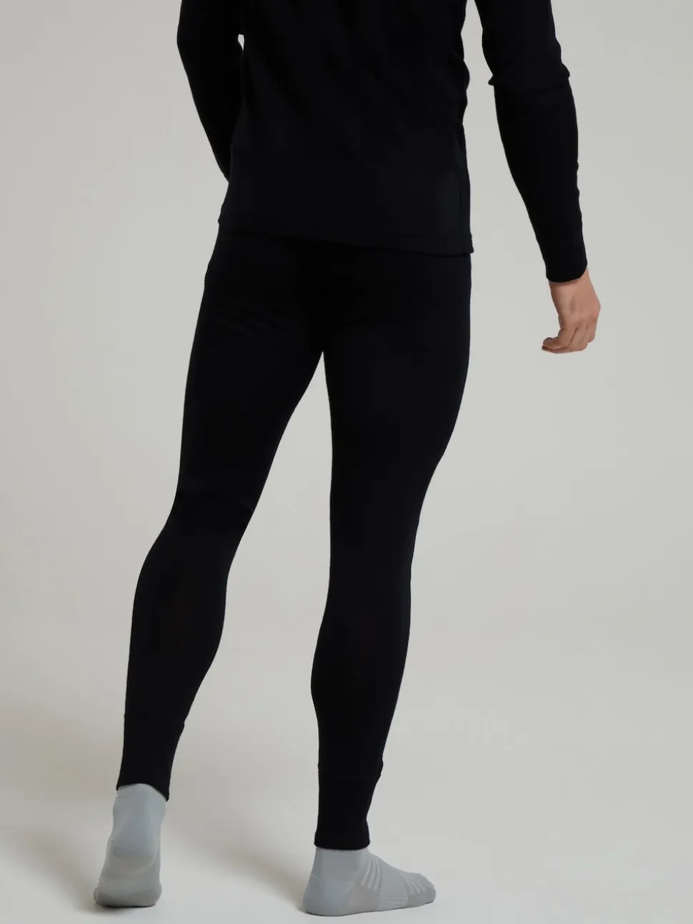 Mountain Warehouse Black Mens Merino II Thermal Baselayer Joggers