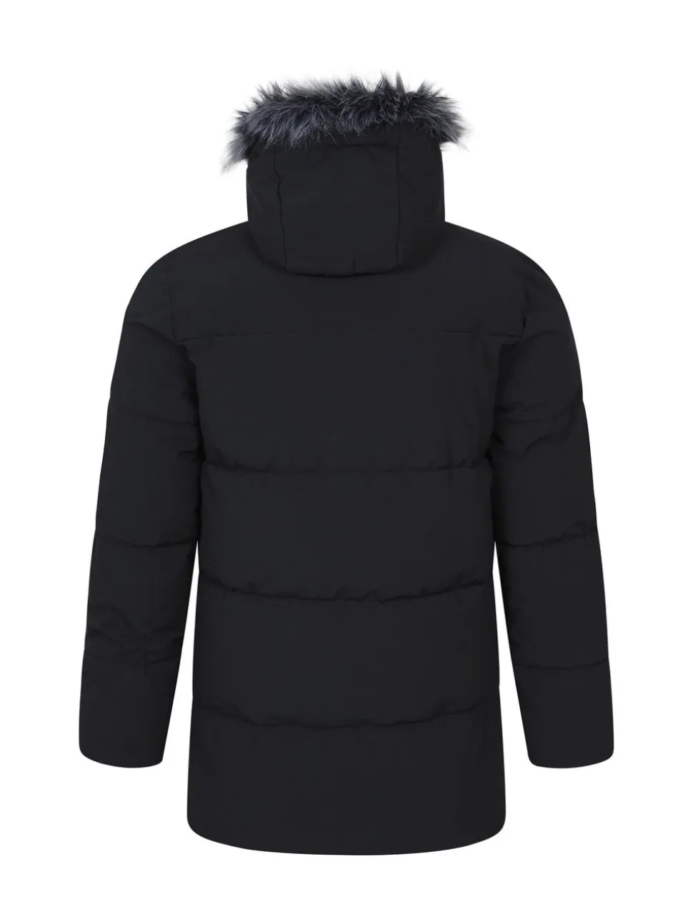 Mountain Warehouse Black Fern Mens Water Resistant Padded Parka Coat Jacket