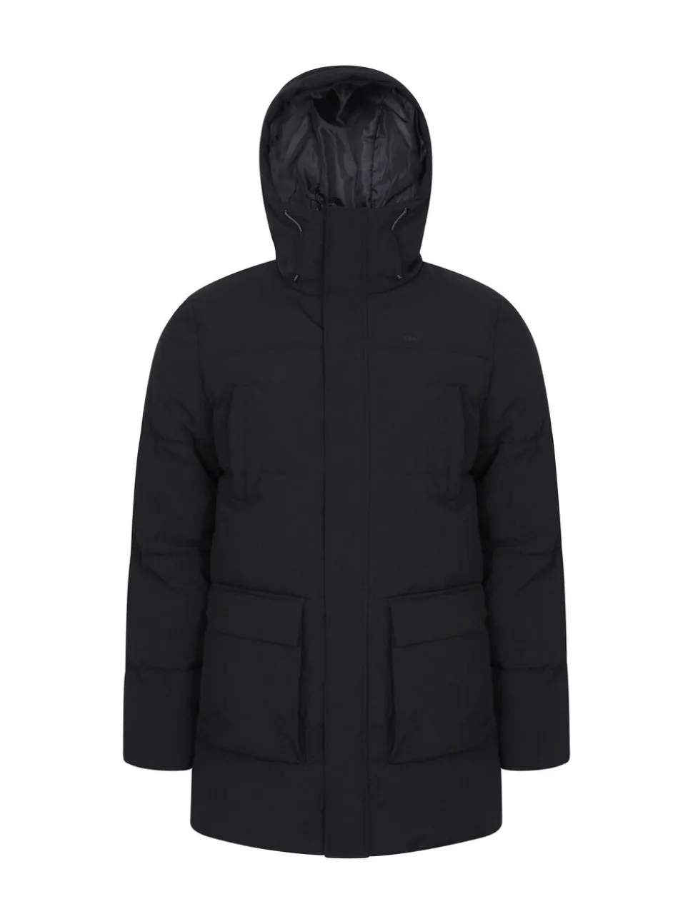 Mountain Warehouse Black Fern Mens Water Resistant Padded Parka Coat Jacket