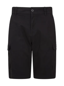Mountain Warehouse Black Mens Lakeside 100% Cotton Cargo Shorts
