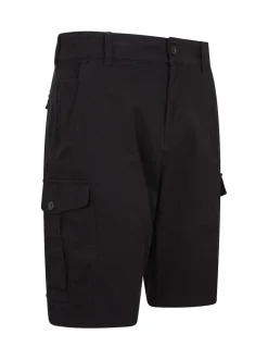 Mountain Warehouse Black Mens Lakeside 100% Cotton Cargo Shorts