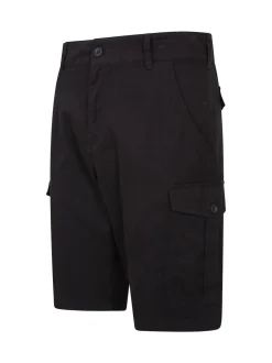 Mountain Warehouse Black Mens Lakeside 100% Cotton Cargo Shorts