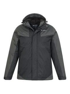 Mountain Warehouse Black Dusk III Mens Water Resistant Ski Jacket