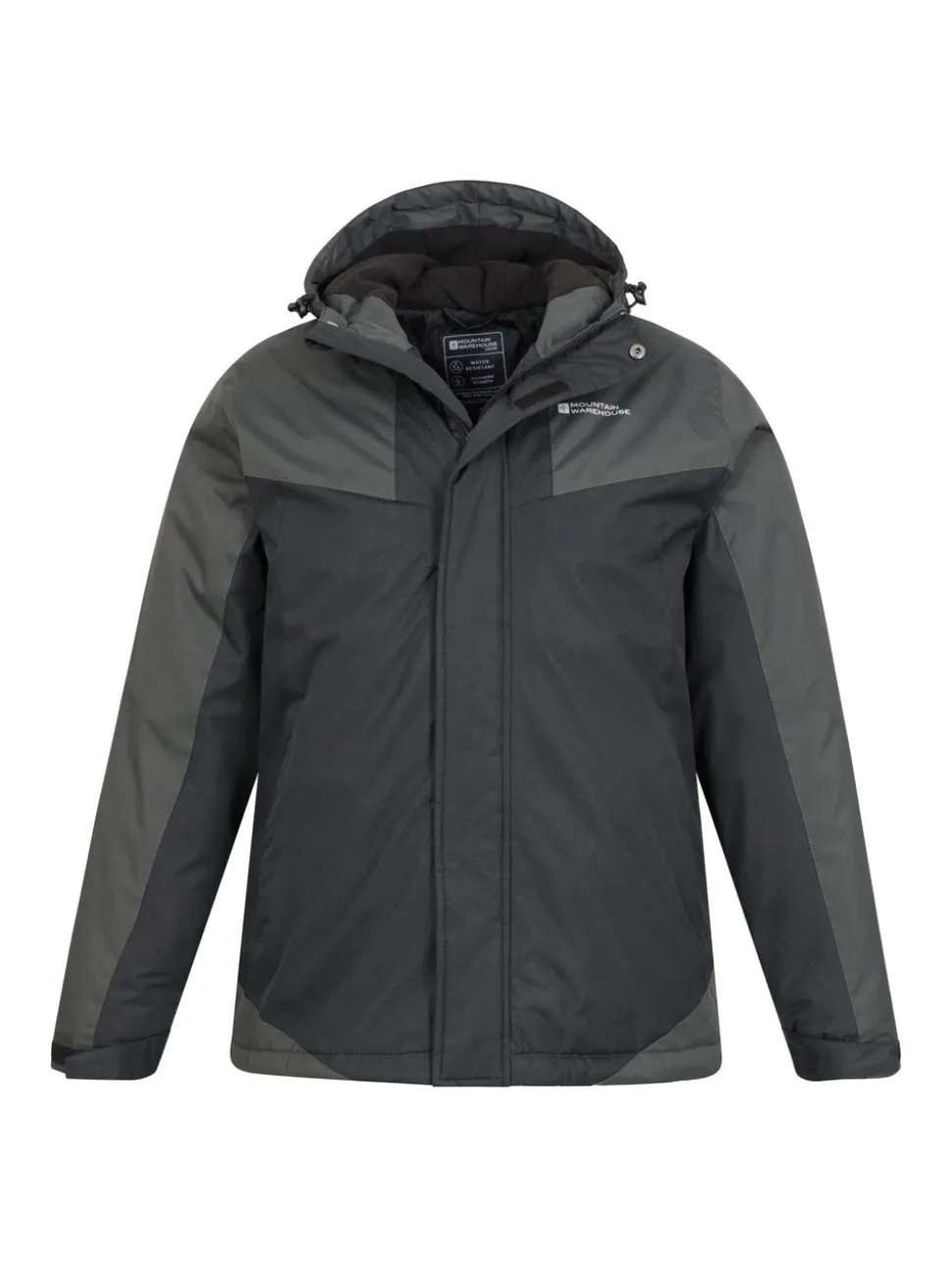 Mountain Warehouse Black Dusk III Mens Water Resistant Ski Jacket